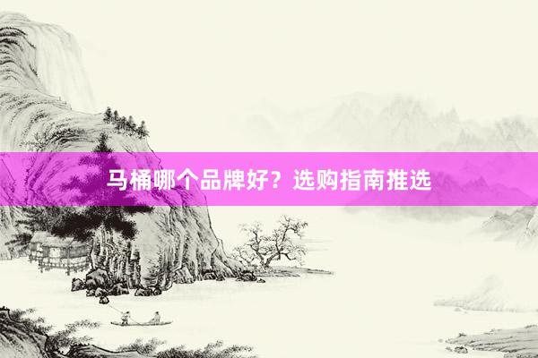 马桶哪个品牌好？选购指南推选